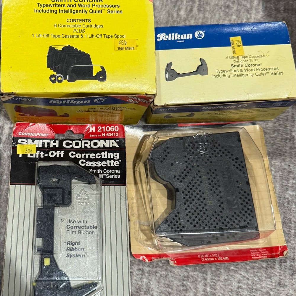 Smith Corona and Pelikan Correcting Cassettes